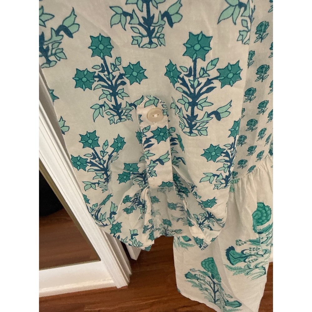 TUKERNUCK RO'S GARDEN SZ M. TURQUOISE DEAUVILLE SHORT DRESS - Picture 7 of 10